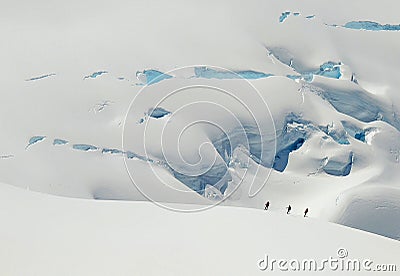 Climbing Franz Josef glacier New Zealand Stock Photo